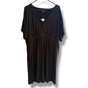 ❤️NWT J. Jill Classic Wearever Black V-Neck Fit & Flare Pullover Everyday Dress